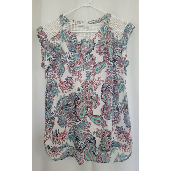 Daniel Rainn Tops - Daniel Rainn Paisley Print Top Lightweight Sleeveless Summer Blouse Size Small